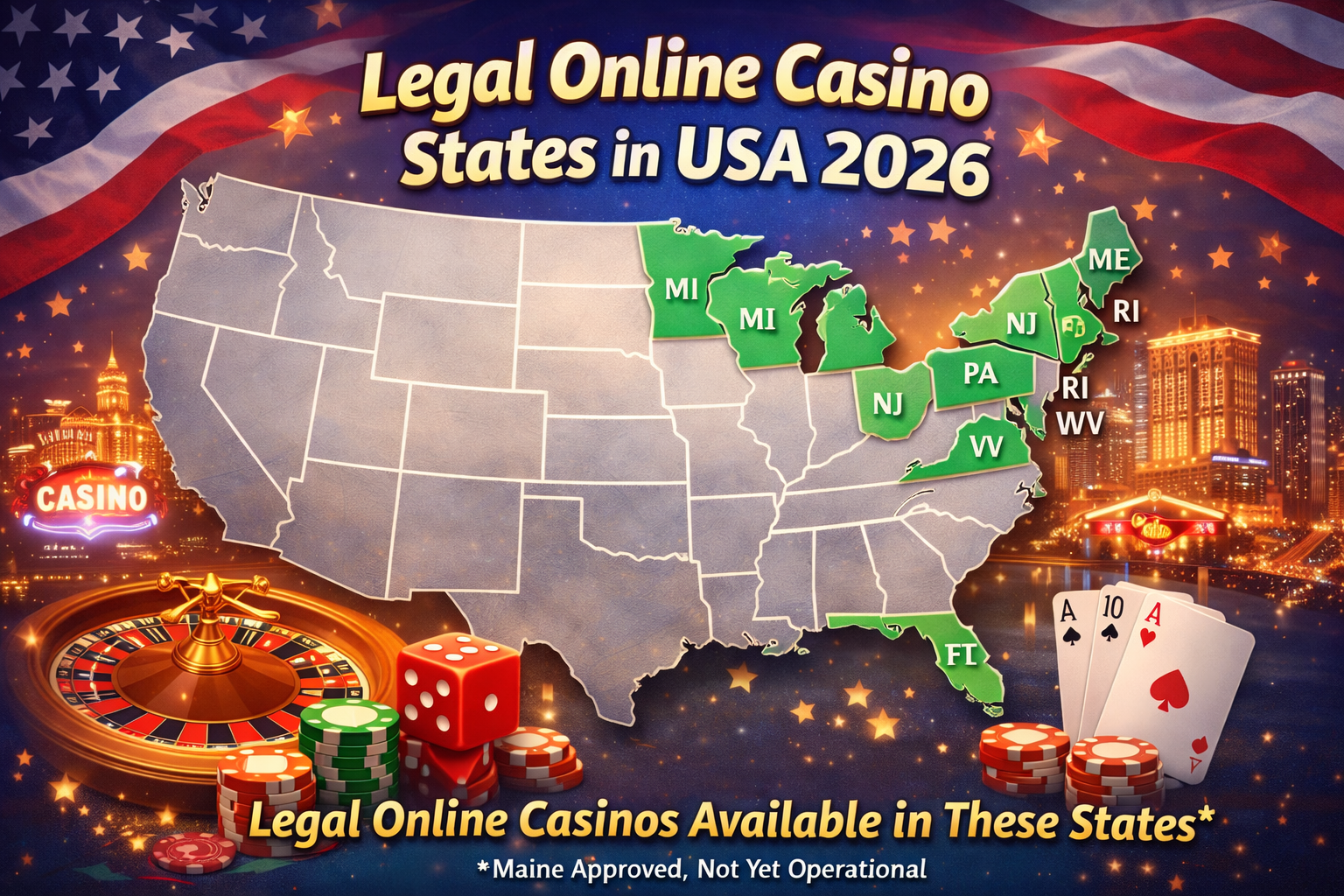 Legal Online Casino States in USA 2026