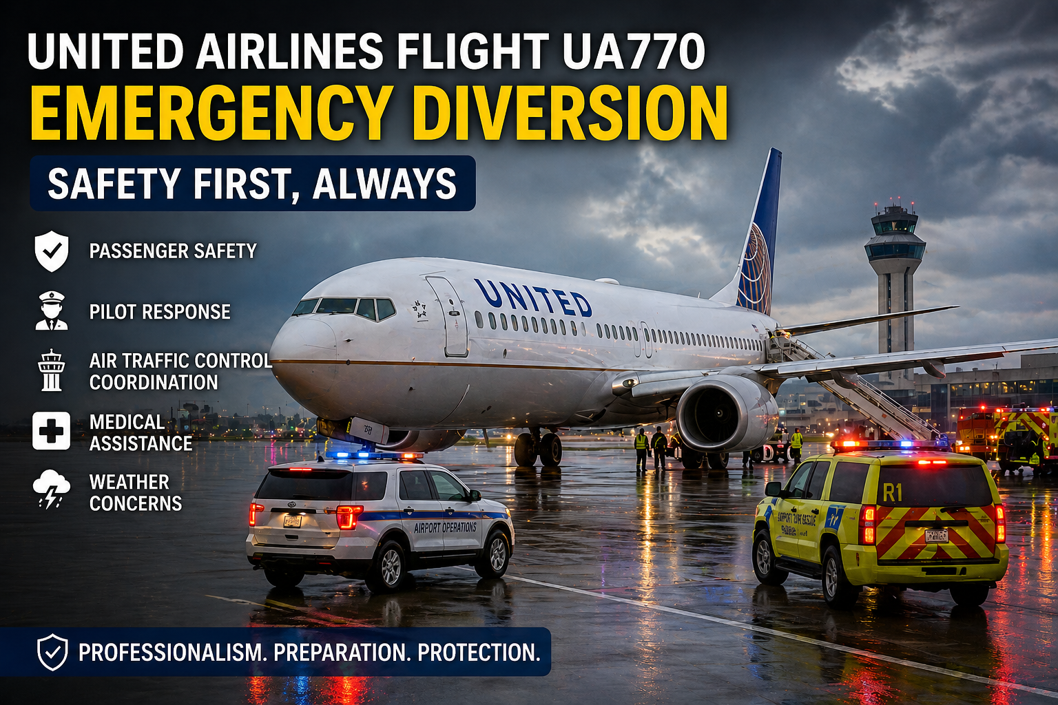 united airlines flight ua770 emergency diversion